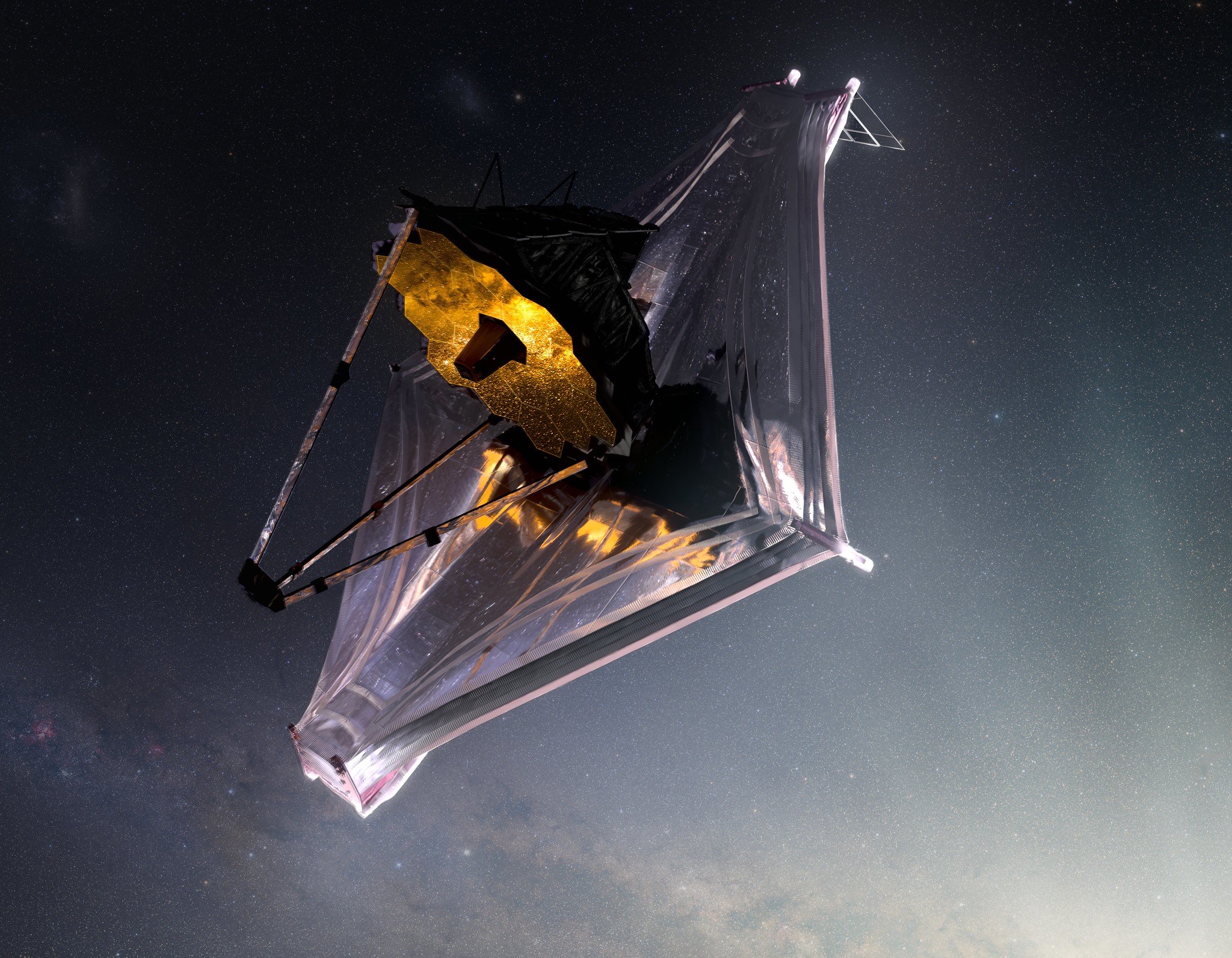 Artistic rendition of the James Webb Space Telescope