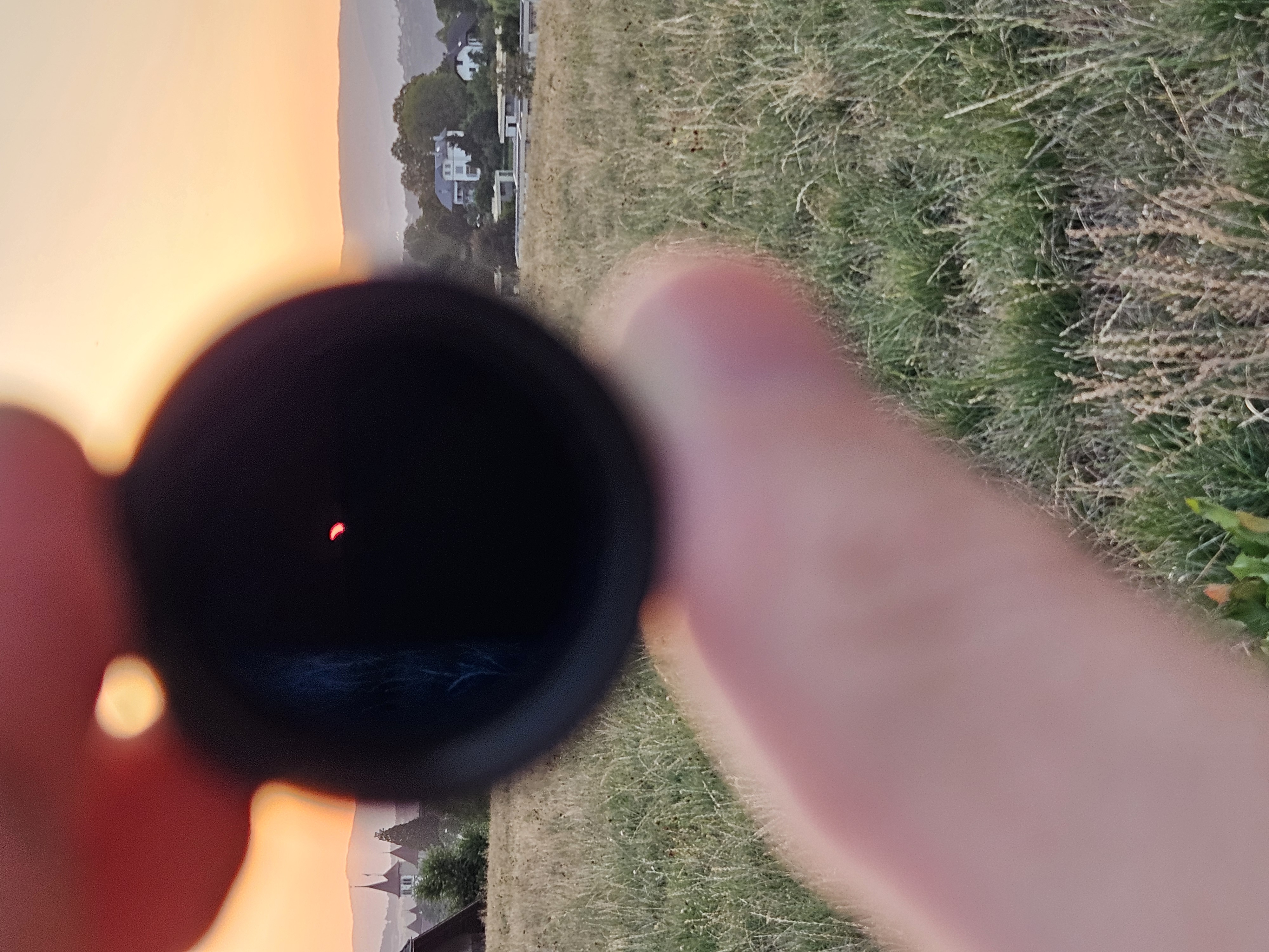 eclipse through the filter with my smartphone